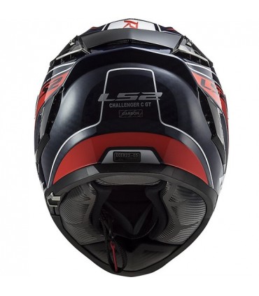 LS2 FF327 Challenger C carbon Grid blue helmet