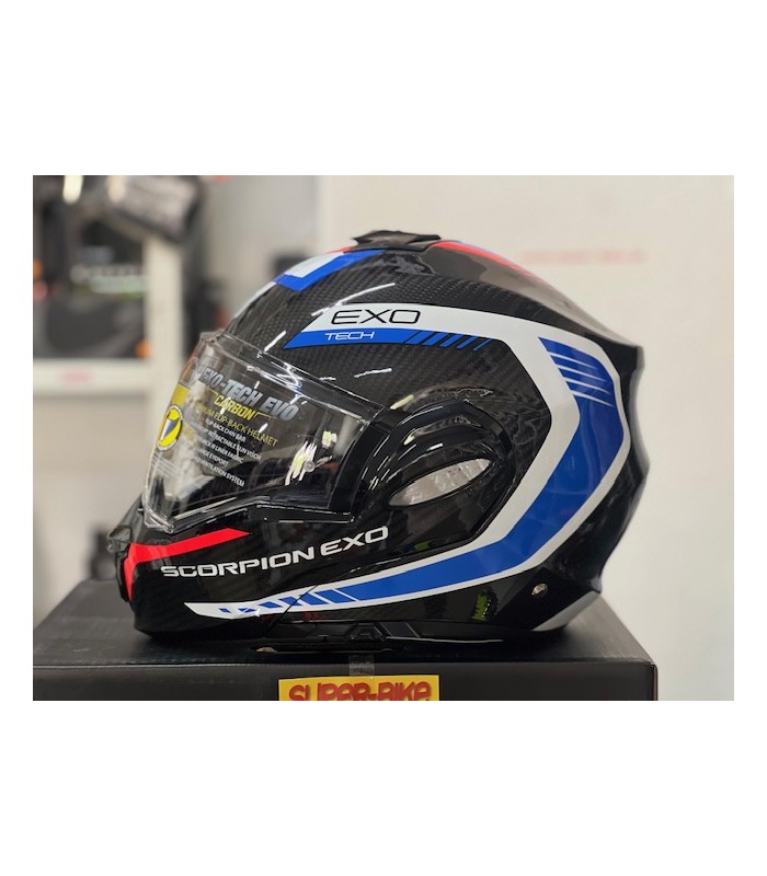 Scorpion Exo Tech Evo carbon Cosy blau rot