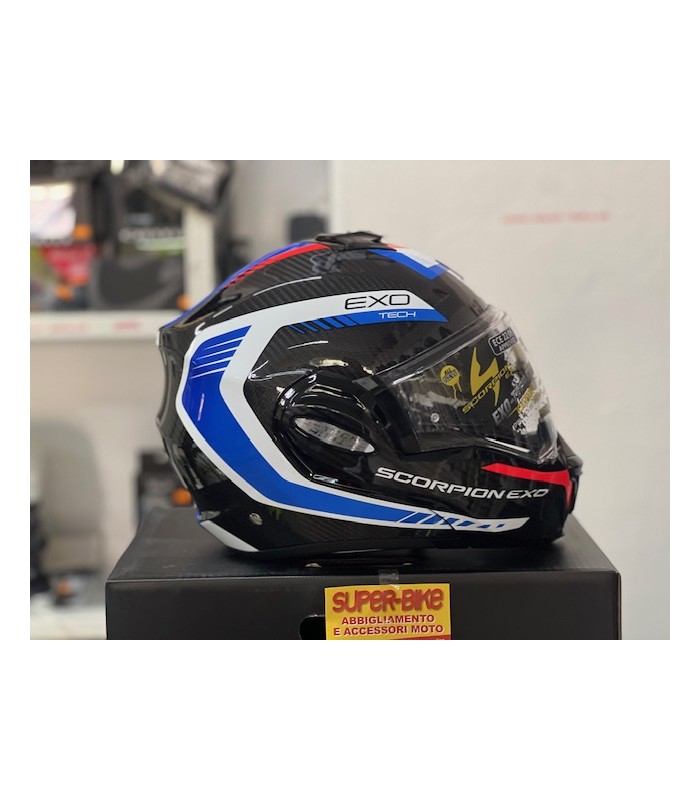 Scorpion Exo Tech Evo carbon Cosy blu rosso