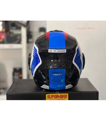 Scorpion Exo Tech Evo carbon Cosy blue red helmet
