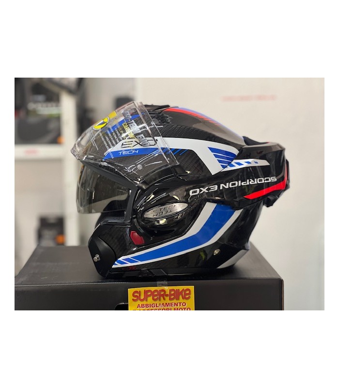Scorpion Exo Tech Evo carbon Cosy blu rosso