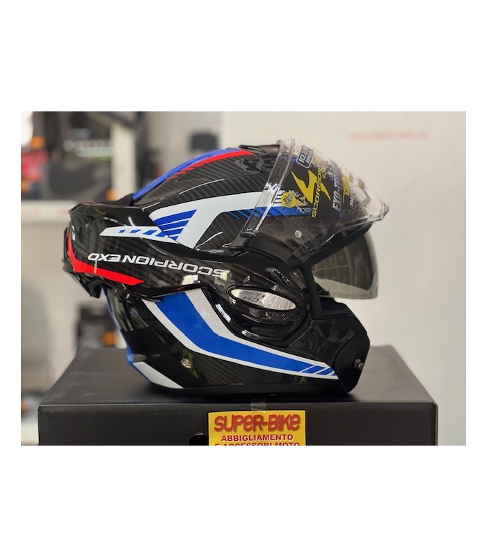 Scorpion Exo Tech Evo carbon Cosy blau rot