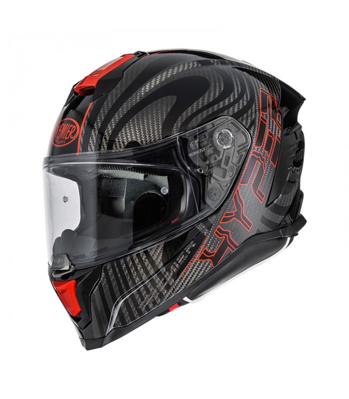 Motorradhelm Premier Hyper Carbon 22.06 PS 2 rot