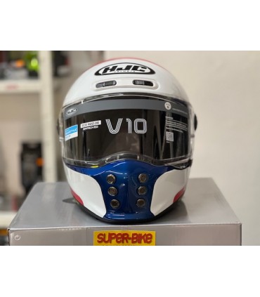 Casque HJC V10 Grape bleu rouge