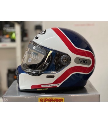 Casque HJC V10 Grape bleu rouge