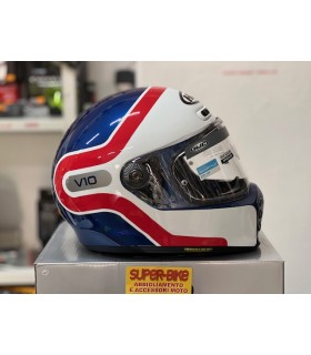 Casque HJC V10 Grape bleu rouge