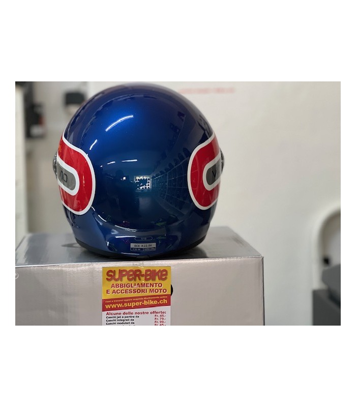 HJC V10 Grape blue red helmet