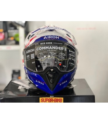 Airoh Commander 2 Reveal bleu rouge