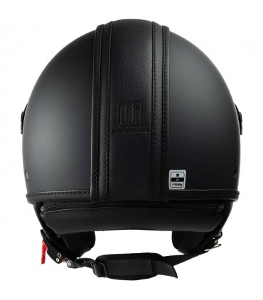 Jet helm Motocubo 722 Top Ant leder schwarz