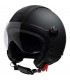 Jet helm Motocubo 722 Top Ant leder schwarz
