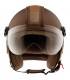 Jet helm Motocubo 722 Top Ant leder braun