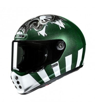 HJC V10 Crania green helmet