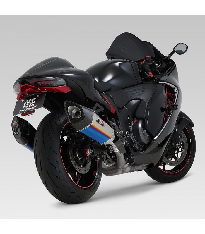 Yoshimura R-11Sq R slip on Suzuki Hayabusa (2021-24) bleu