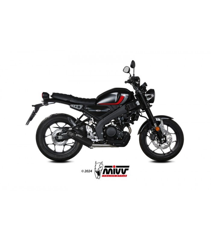 Echappement slip-on Mivv HR-1 longYamaha XSR 125 (2022-24)