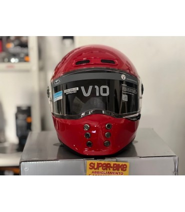 HJC V10 red helmet