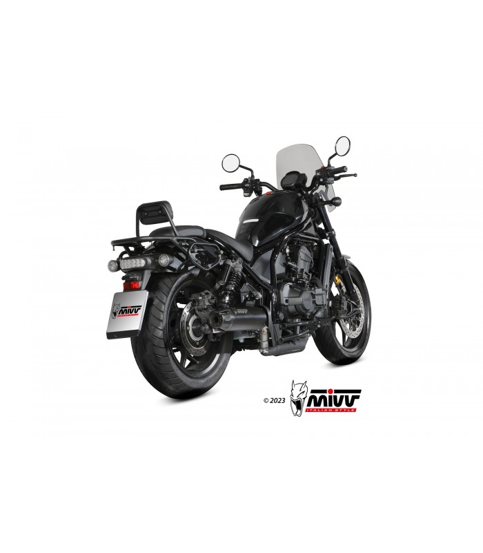 Slip-on Mivv HR-1 Honda CMX 1100 Rebel (2022-24) LONG CARBON BACKPLATE
