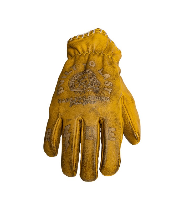 Gants en cuir John Doe Coyote jaune gris