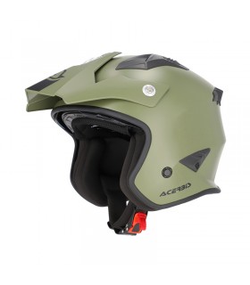 Casco Jet Acerbis Aria 22.06 verde militare
