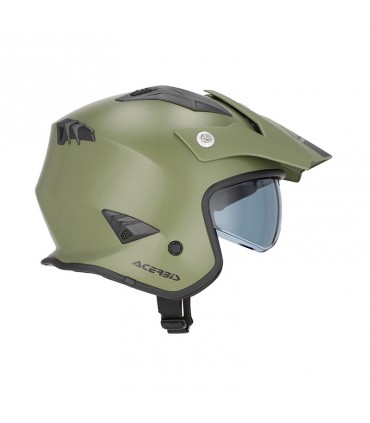 Casque Jet Acerbis Aria 22.06 vert militaire