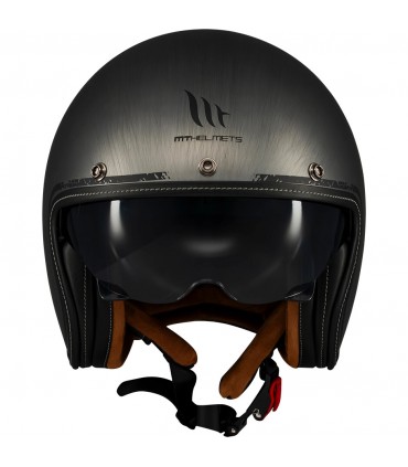 Mt Helmets Le Mans 2 SV S SCRATCHED CHROME A2 matt