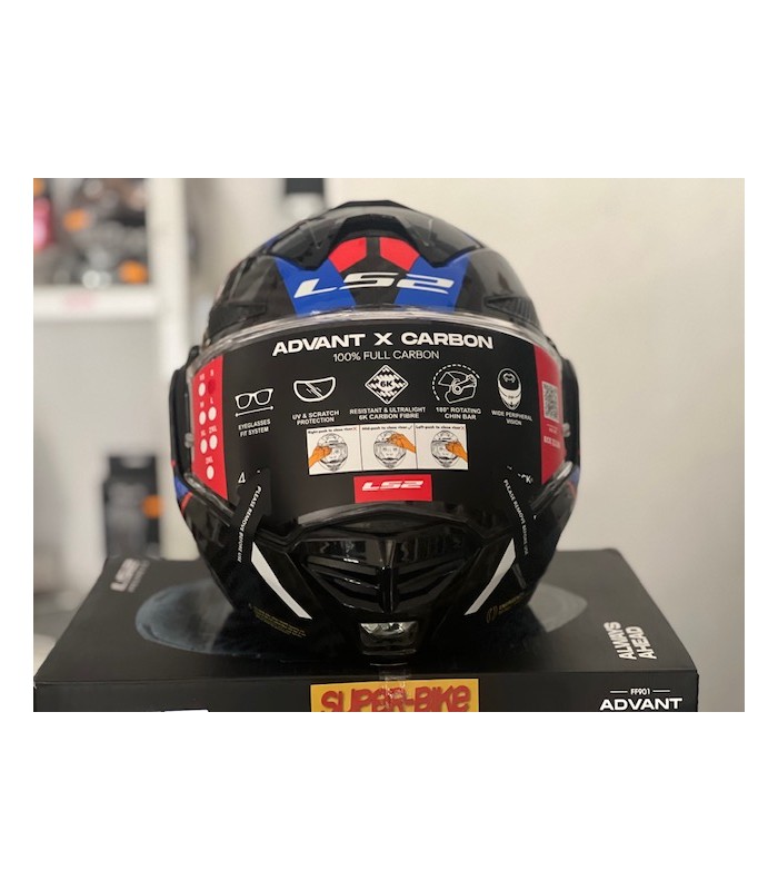 Casque LS2 FF901 Advant X  Future 2 carbon bleu