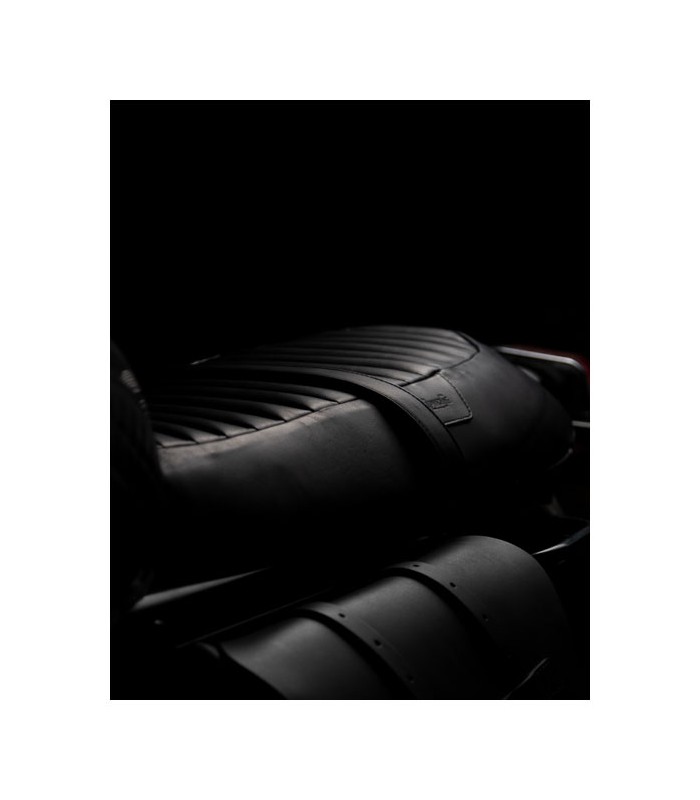Trip Machine Selle en cuir noir Re Twins Royal Enfield Interceptor/GT 650