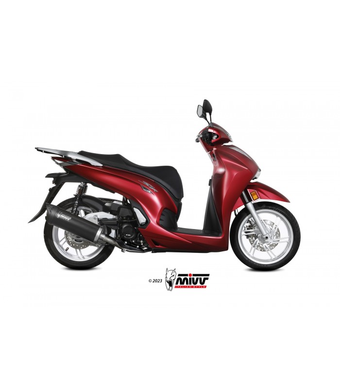 Mivv Mover Nero Inox Euro 5 Slip On Honda SH 350 (2022-24)