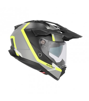 Casco Acerbis Attack grigio giallo