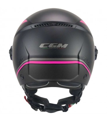 Jet helm CGM 167M FLO SPORT long visier schwarz pink matt