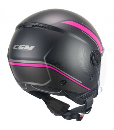 Jet helm CGM 167M FLO SPORT long visier schwarz pink matt