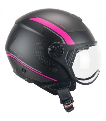 Casque jet CGM 167M FLO noir pink matt