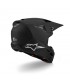 Helm cross Alpinestars SM3 Solid schwarz matt