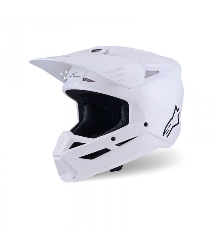 Casque cross Alpinestars SM3 Solid blanc