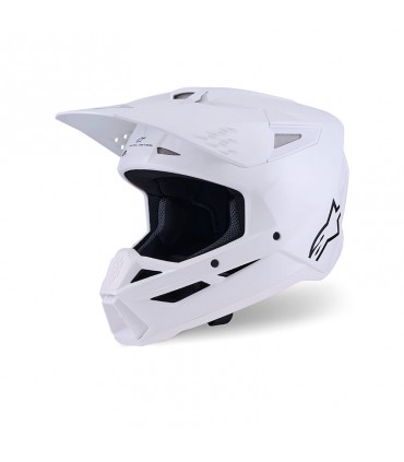 Helm cross Alpinestars SM3 Solid weiss
