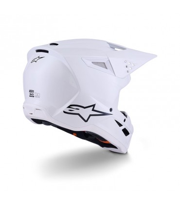 Helm cross Alpinestars SM3 Solid weiss