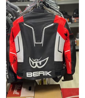 Leder jacke Berik Race sport schwarz rot