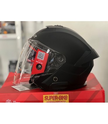 Casque jet LS2 OF618 Verso 2 noir matt