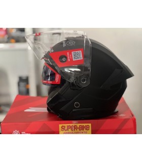 Casco jet LS2 OF618 Verso 2 nero opaco