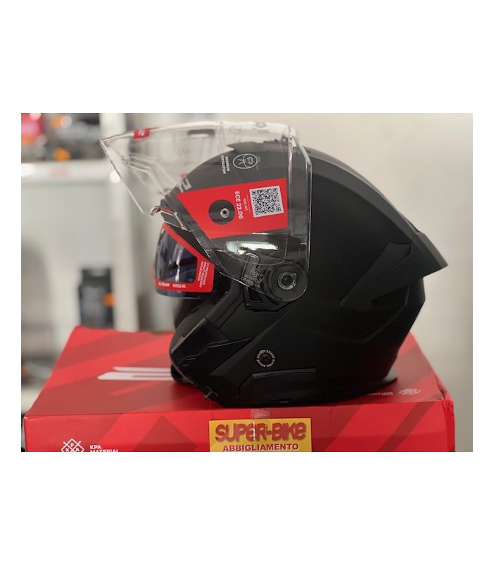 Helm jet LS2 OF618 Verso 2 schwarz matt