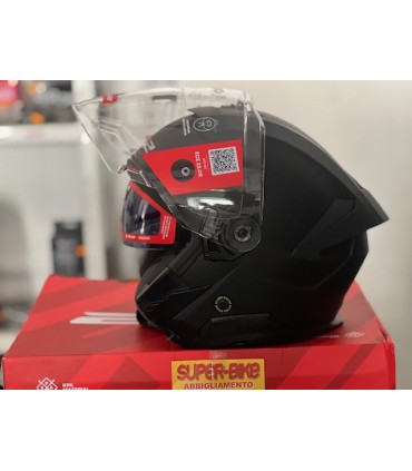 Helm jet LS2 OF618 Verso 2 schwarz matt