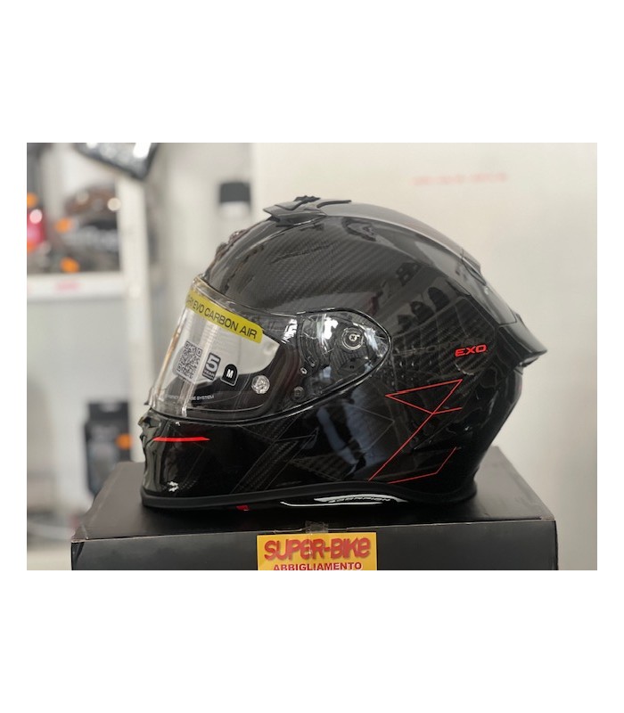 Casque Scorpion Exo R1 Evo Carbon Air Cynergy rouge