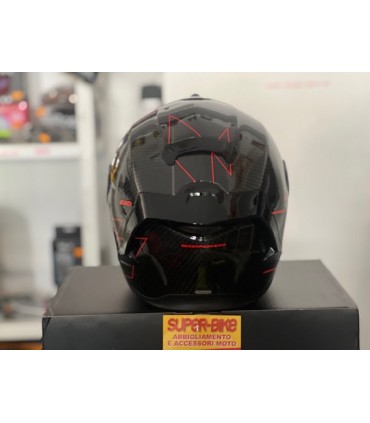 Casco Scorpion Exo R1 Evo Carbon Air Cynergy rosso