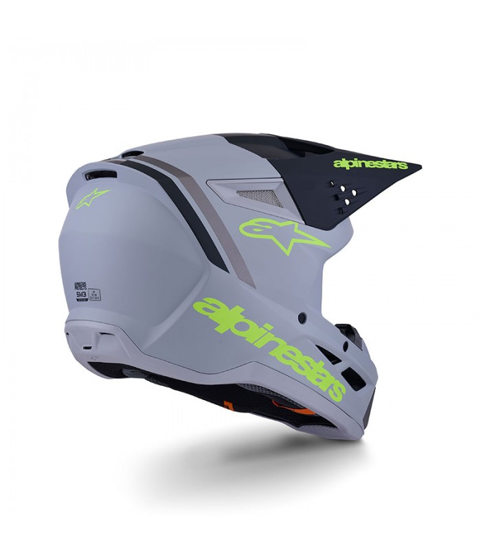 Helm cross Alpinestars SM3 Radium grau gelb matt