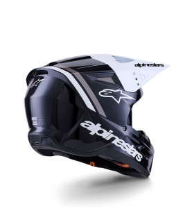 Casque cross Alpinestars SM3 Radium noir blanc gris