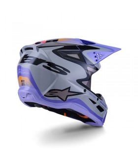 Casco cross Alpinestars SM3 Jettons grigio viola