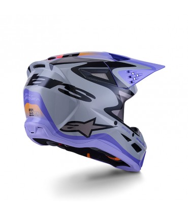 Casque cross Alpinestars SM3 Jettons gris violet