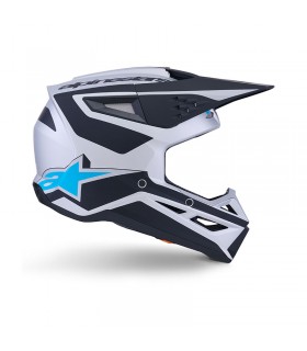 Casco cross Alpinestars SM3 Heat argento blu
