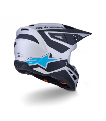 Casque cross Alpinestars SM3 Heat gris bleu