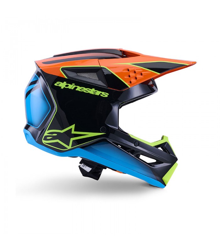 Casque cross Alpinestars SM3 Heat Fray noir orange