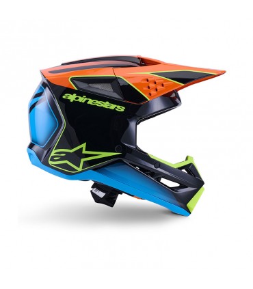 Casque cross Alpinestars SM3 Heat Fray noir orange